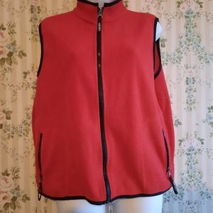 Arizona size large red fleece vest